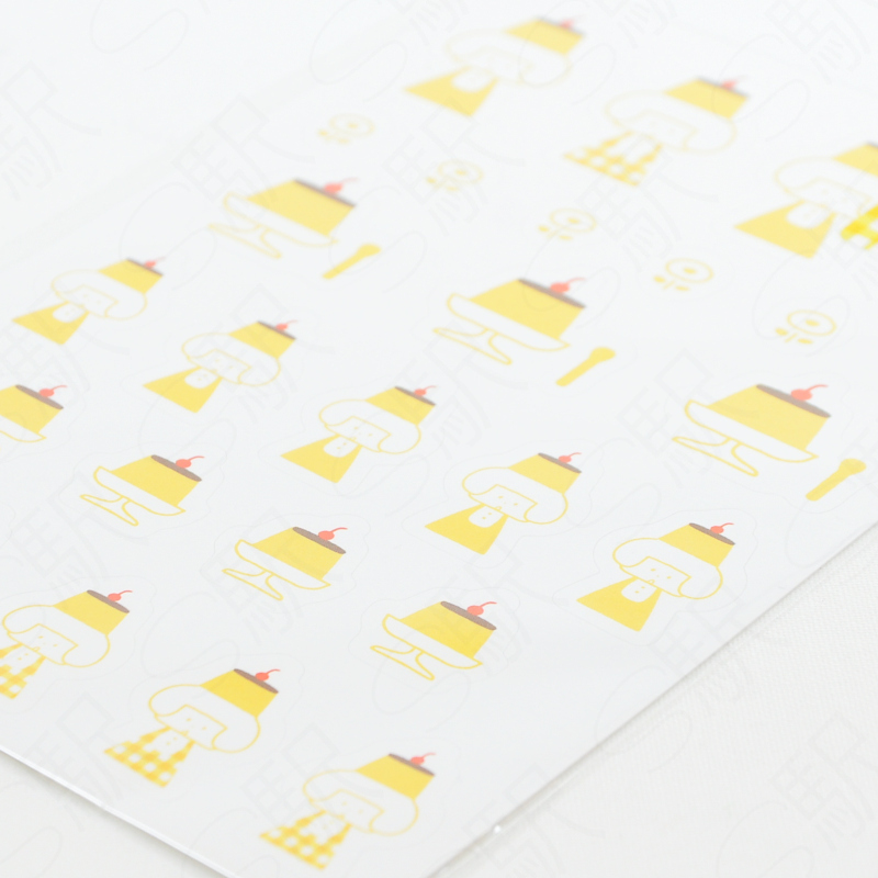 Papier Platz Sticker Sheet x mizutama (Check Series) [35-940] - Yellow Pudding